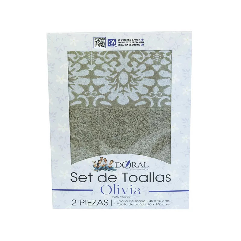 DORAL - Set de Toallas Otoño Invierno 450 gr Algodón 70x140 cm Mix