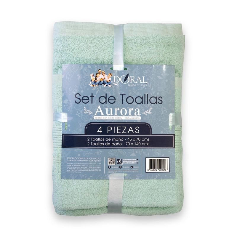 DORAL - Set de Toallas Otoño Invierno 450 gr Algodón 70x140 cm Mix