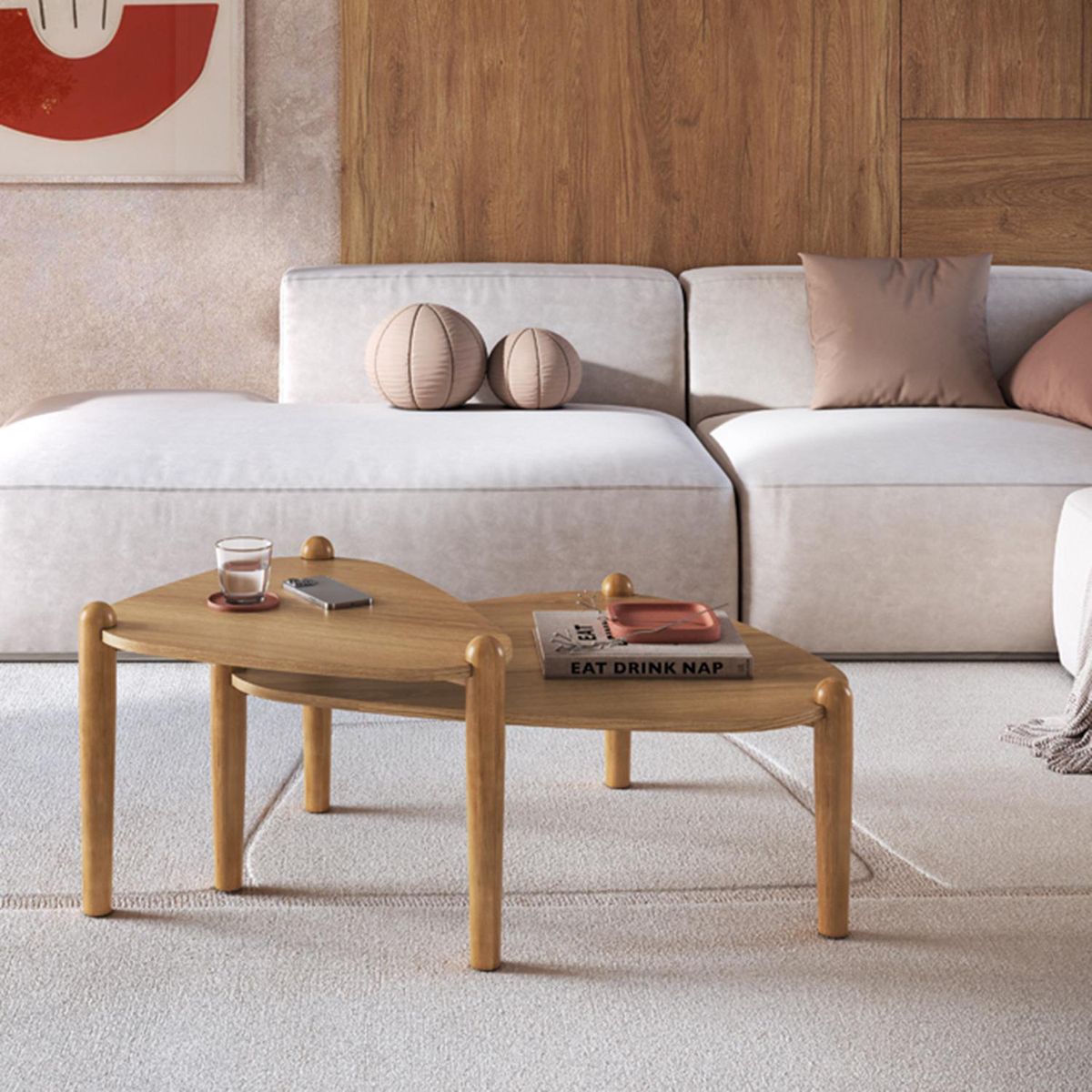 DECOCASA - Kit mesas Giorgia Café 84.4x67.9x33 cm