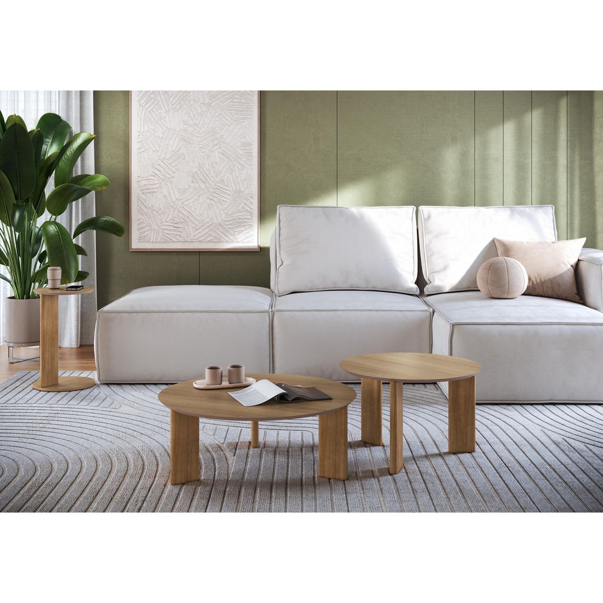 DECOCASA - Set de mesas Alice Café 80x80x30 cm