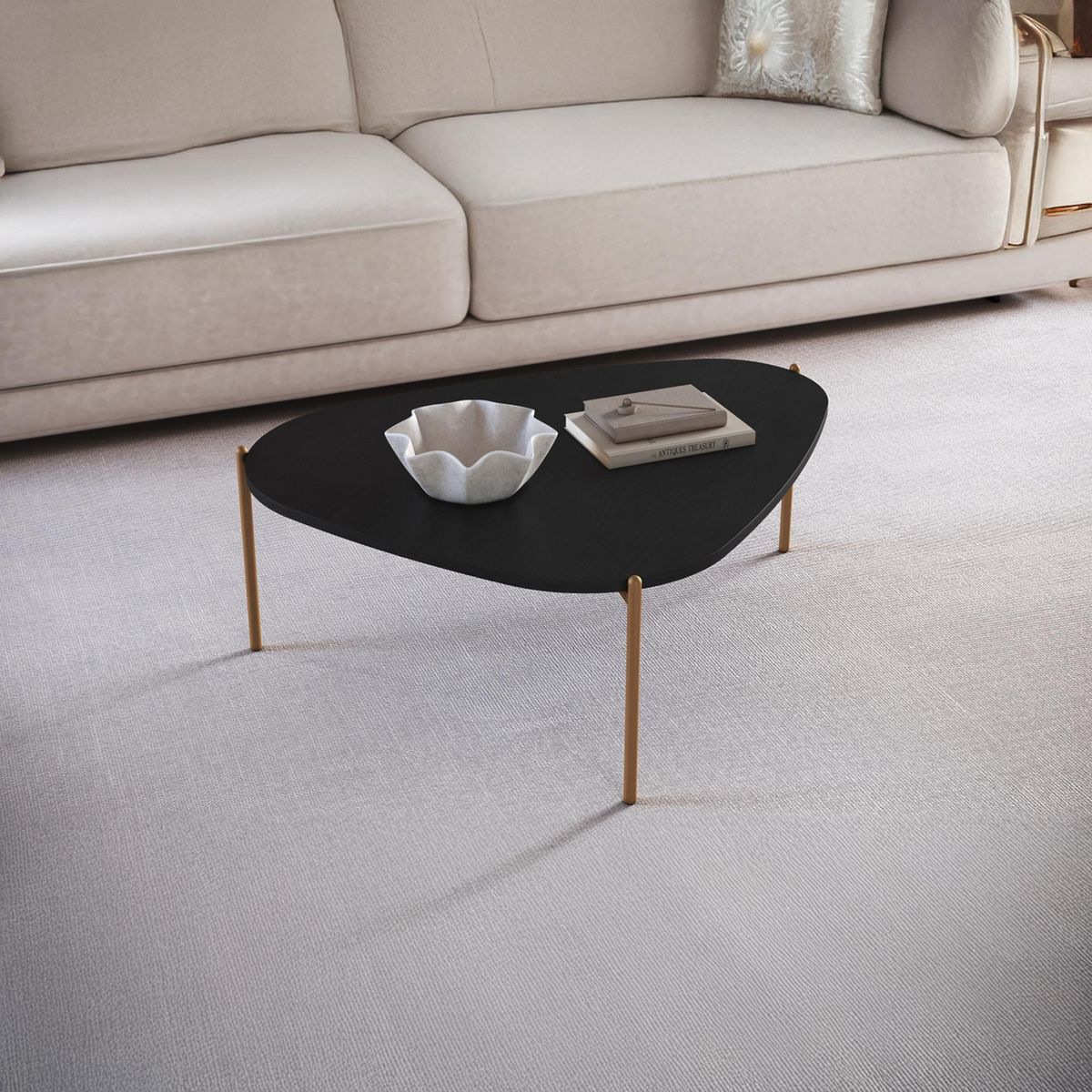 DECOCASA - Set de mesas Bruna Negro 76.8x70.1x30.8 cm