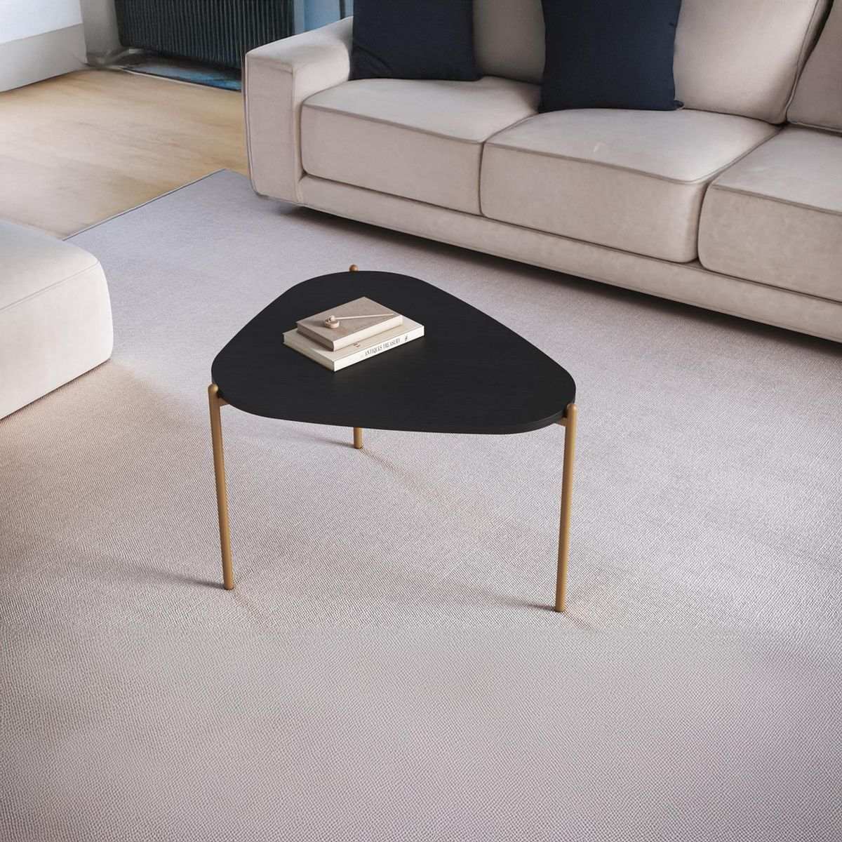 DECOCASA - Set de mesas Bruna Negro 76.8x70.1x30.8 cm