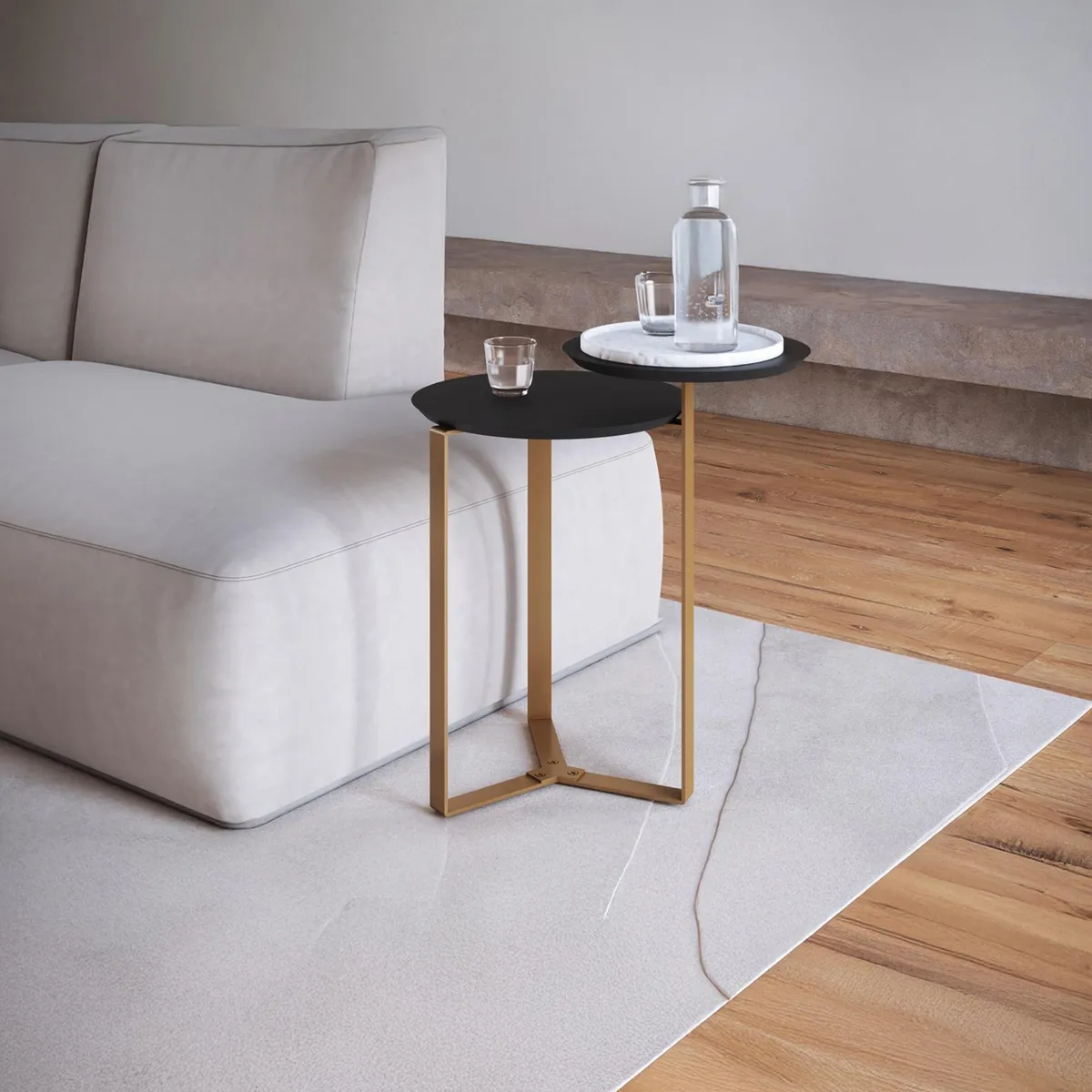 DECOCASA - Kit mesas Domenica Negro 61.8x82.8x45 cm