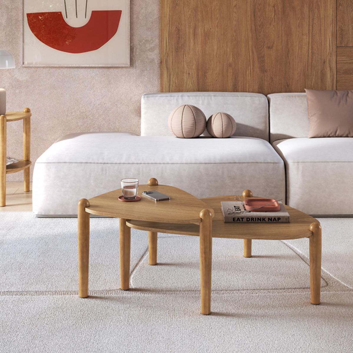 DECOCASA - Set de mesas Giorgia Café 84.4x67.9x33 cm