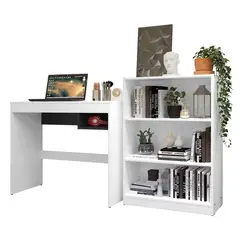VEKKAHOME - Escritorio Rubi Blanco 162x102x36 cm