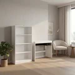 VEKKAHOME - Escritorio Rubi Blanco 162x102x36 cm