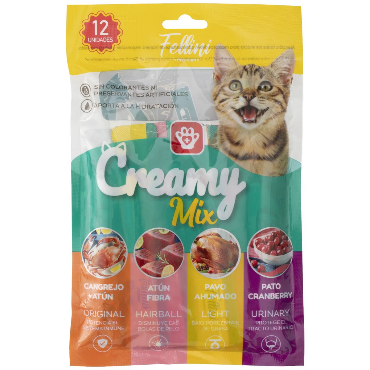 FELLINI - Snack húmedo para Gato Todas las edades Mix 12 unidad(es)