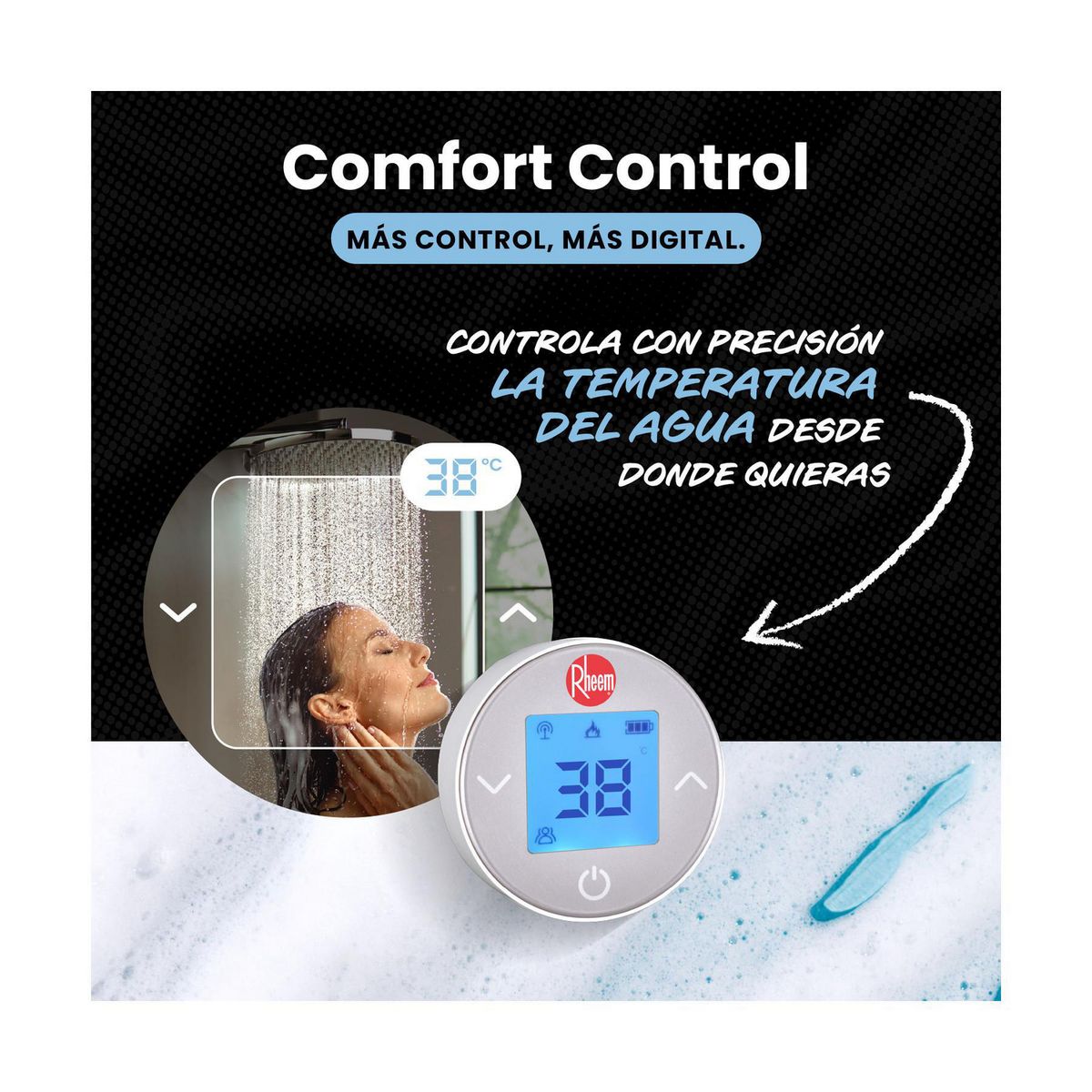 RHEEM - Control remoto Digital para calefón tiro forzado sin receptor