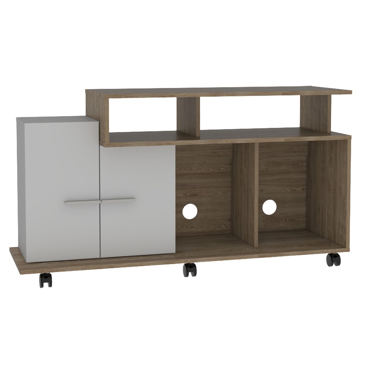 TUHOME - Rack TV 40 " Valera Miel y blanco 120x65x36.6 cm