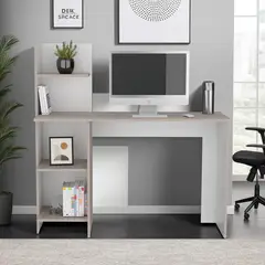 TUHOME - Escritorio Vilna Bardolino y blanco 120x120x45 cm