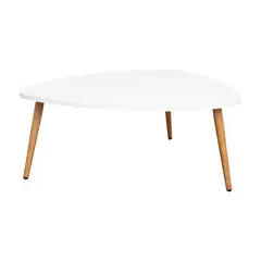 TUHOME - Mesa de centro Narvik Blanco 74.1x61.5x31.5 cm