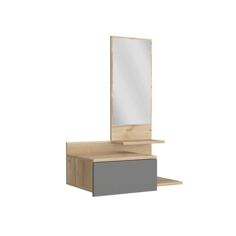 TUHOME - Mueble recibidor Viena Duna y plomo 60.1x35x92 cm