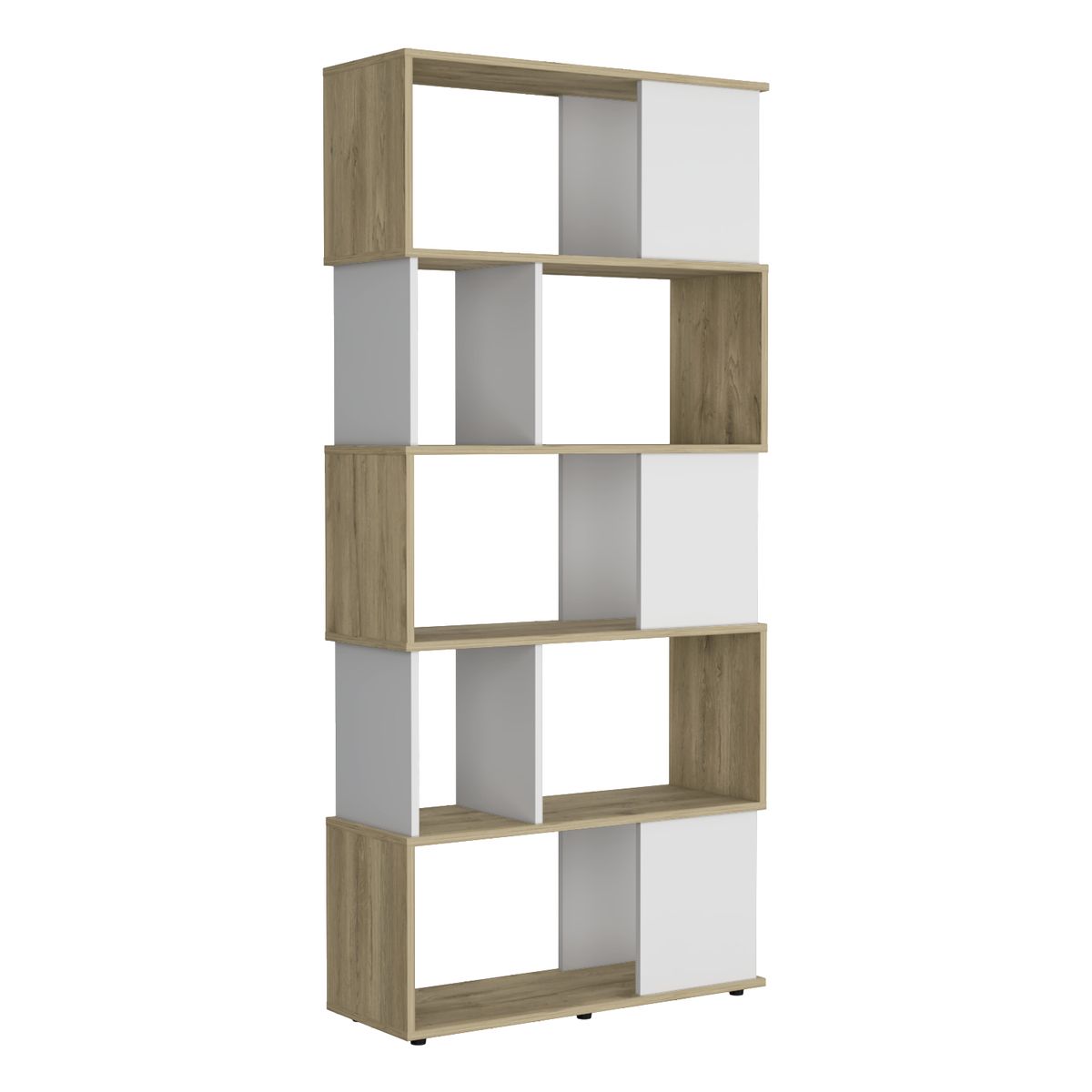TUHOME - Biblioteca Noah Aglomerado 5 Nivel(es) 80x175x29.5 cm Macadamia/Blanco