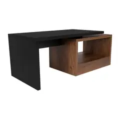 TUHOME - Mesa de centro Kaia Wengue y caramelo 100.2x45x40 cm