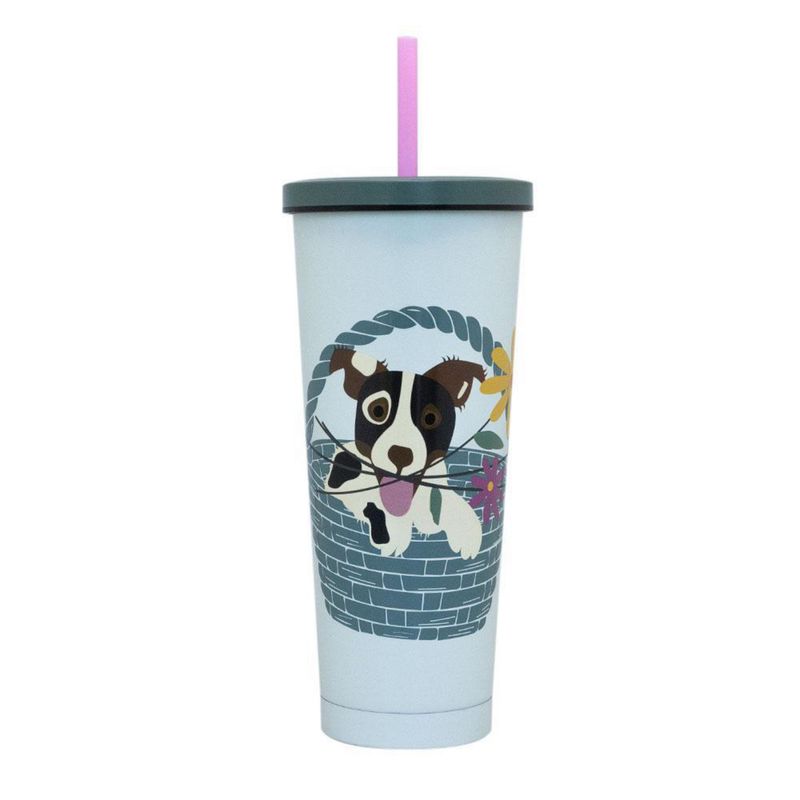 KEEP - Vaso 700 ml Acero inoxidable Pet Flowers Multicolor