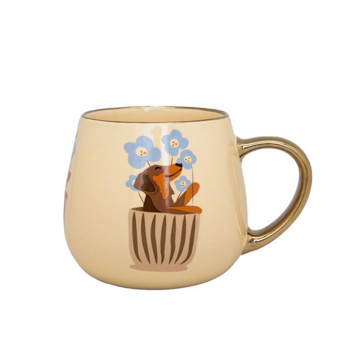 KEEP - Tazón 400 ml Cerámica Pet Flowers Multicolor 