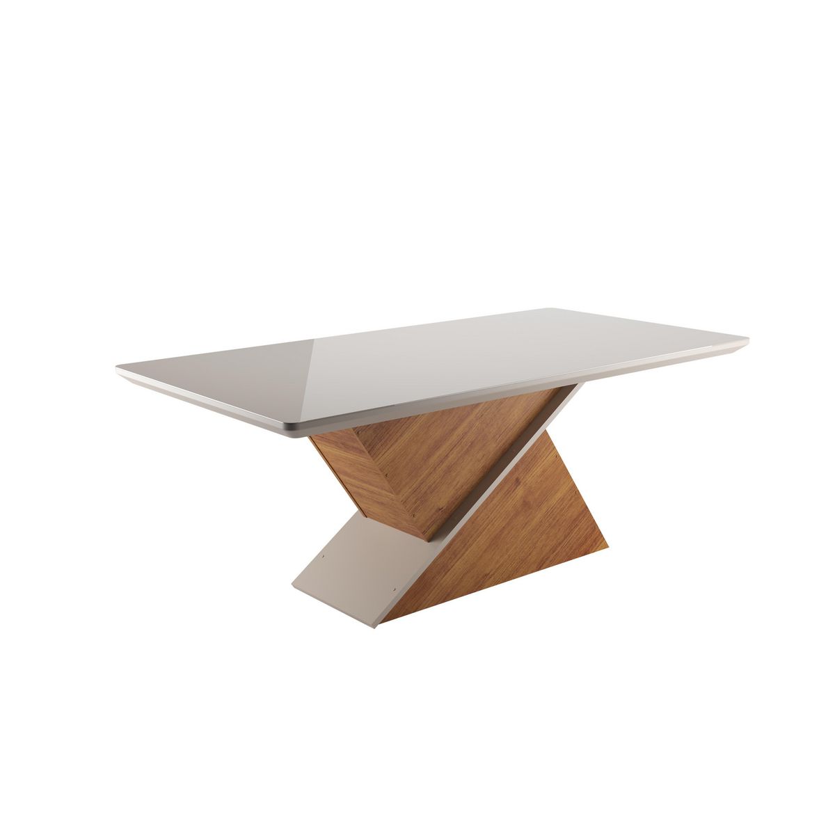 DI PORETTI - Juego de comedor Glamour 8 Sillas Mesa Rectangular 200x90x82 cm Blanco