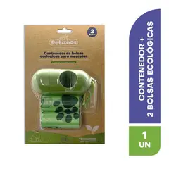 PETIZOOS - Contenedor + 2 rollos bolsas sanitarias ecológicas
