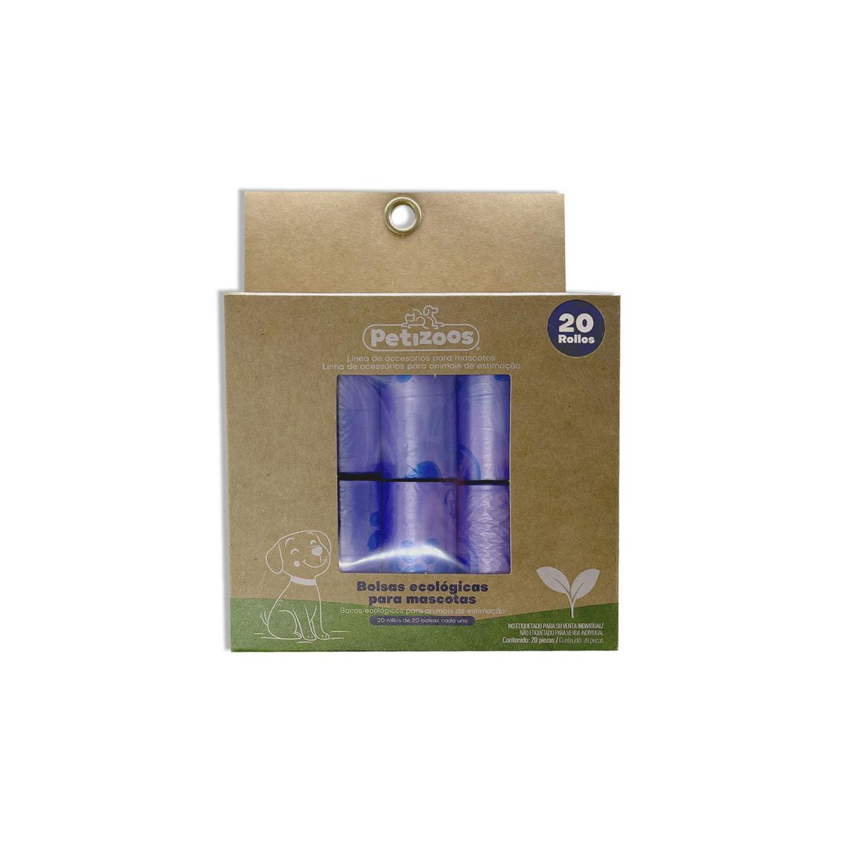 PETIZOOS - Bolsas sanitarias mascotas 20 rollos x20 bolsas c/u