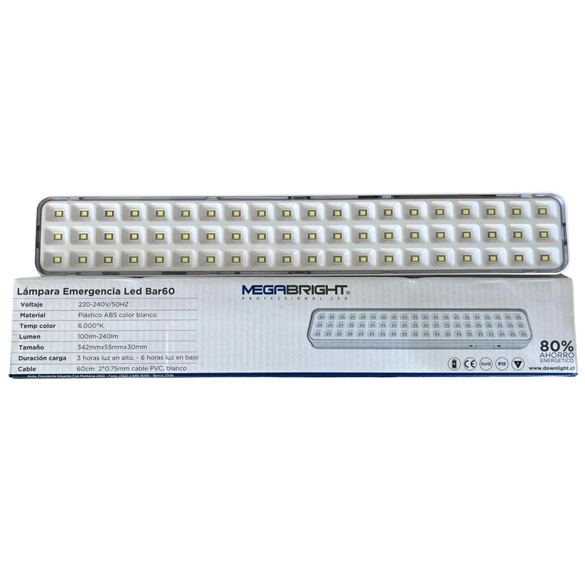 MEGABRIGHT - Lámpara Emergencia Led Bar60