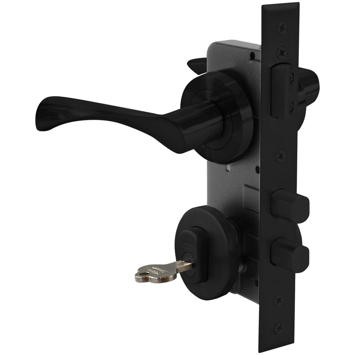 SCANAVINI - Cerradura embutida Cerradura de acceso Manilla Embutida Negro Manilla