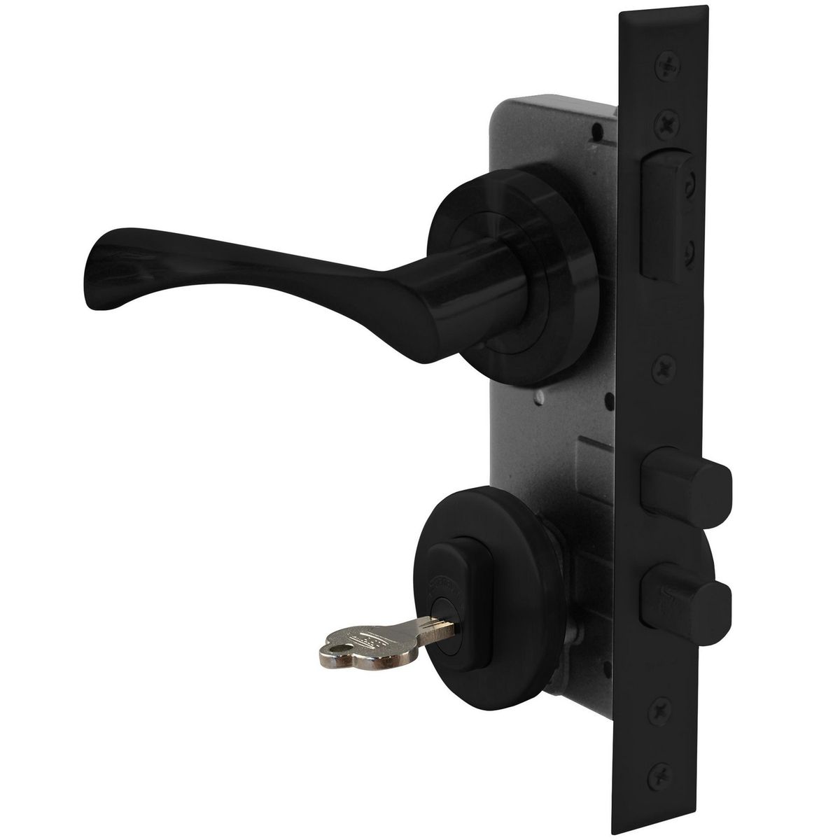 SCANAVINI - Cerradura embutida Cerradura de acceso Manilla Embutida Negro Manilla