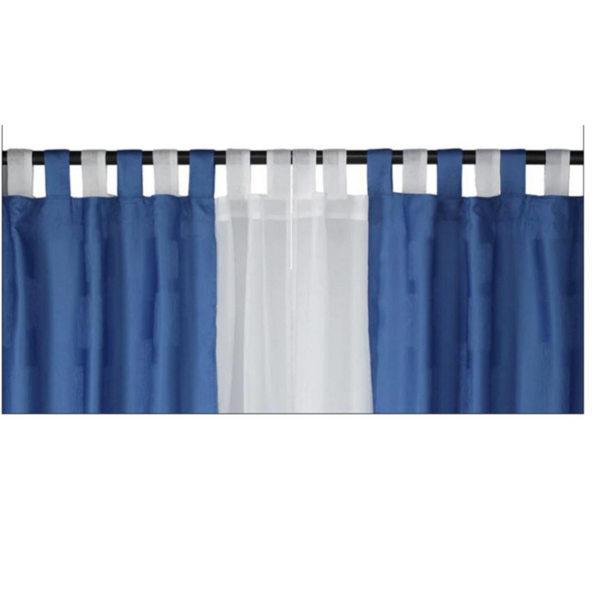 CHANTILLY - Set Cortina Tela 140x220 cm Azul