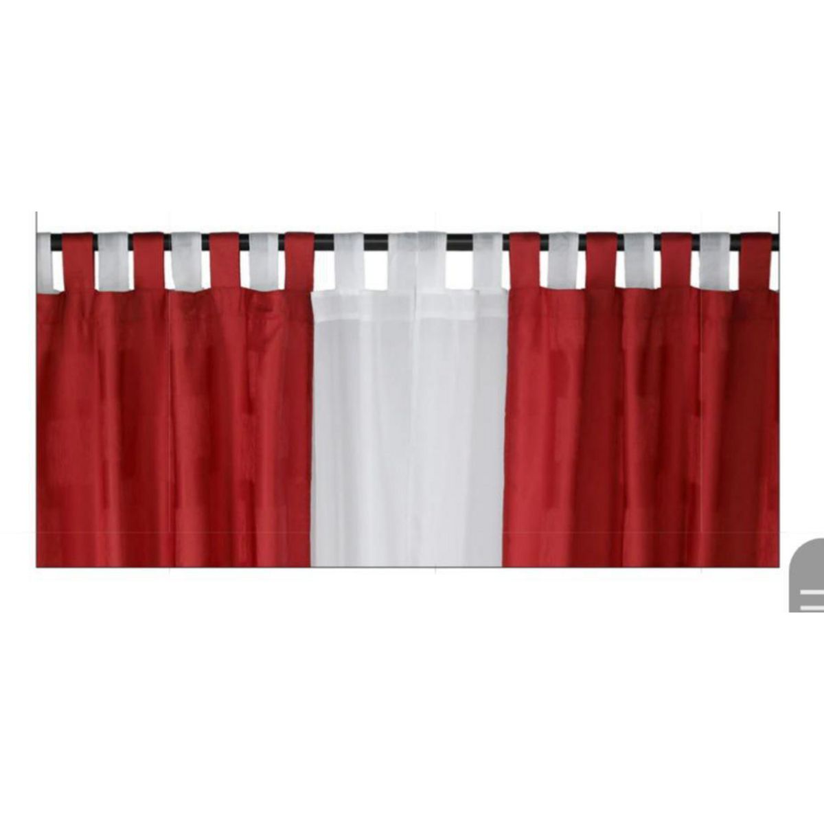 CHANTILLY - Set Cortina Tela 140x220 cm Terracota