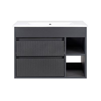 Imagen 2 del producto Combo Mueble Baño/ Wc/Grifería/Accesorios Paris 70 Dark Grey Tex