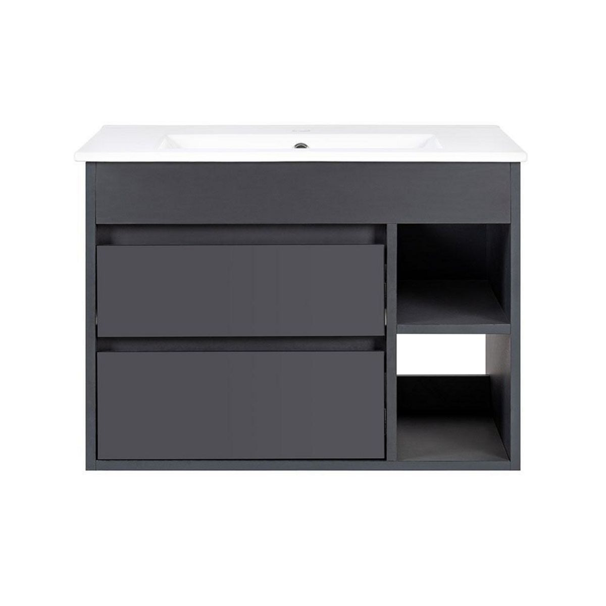 STRETTO - Combo Mueble Baño/ Wc/Grifería/Accesorios Paris 70 Dark Grey