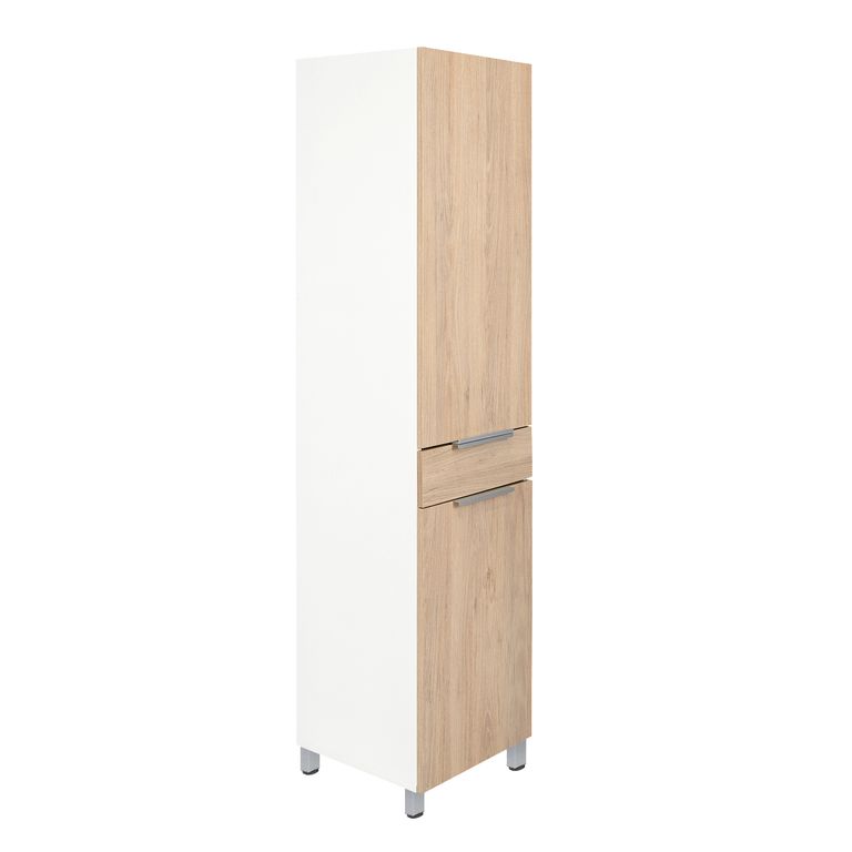 Alacena de cocina Melia 2 puertas 1 cajón rovere y blanco
