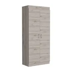 TUHOME - Despensa de cocina Varese 2 puertas ceniza y blanco