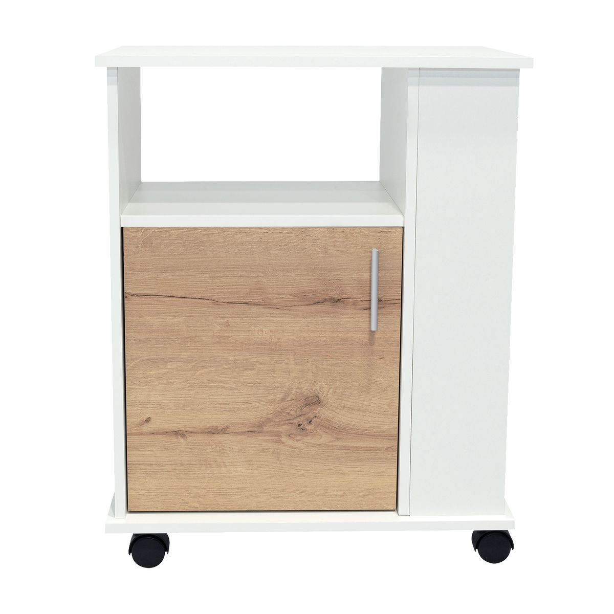 TUHOME - Mueble de microondas bajo kit 1 puerta blanco