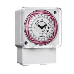 GRASSLIN - Timer para montaje en Riel DIN o sobrepuesto, 24 horas