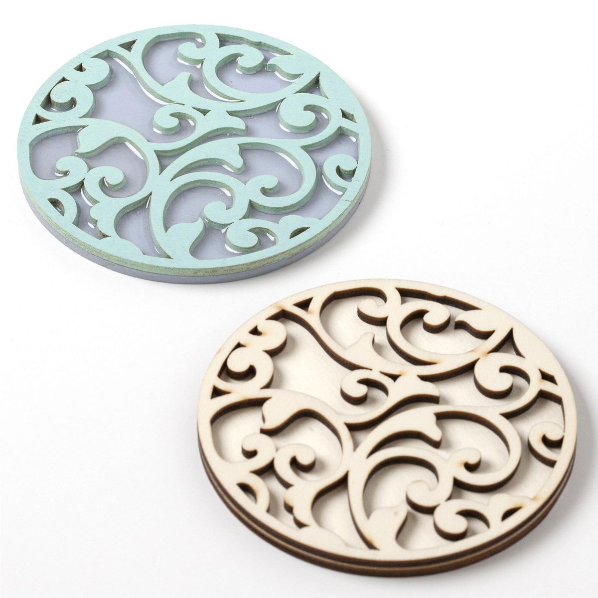 LA PAJARITA - Posavasos Redondo Damasco para Resinas