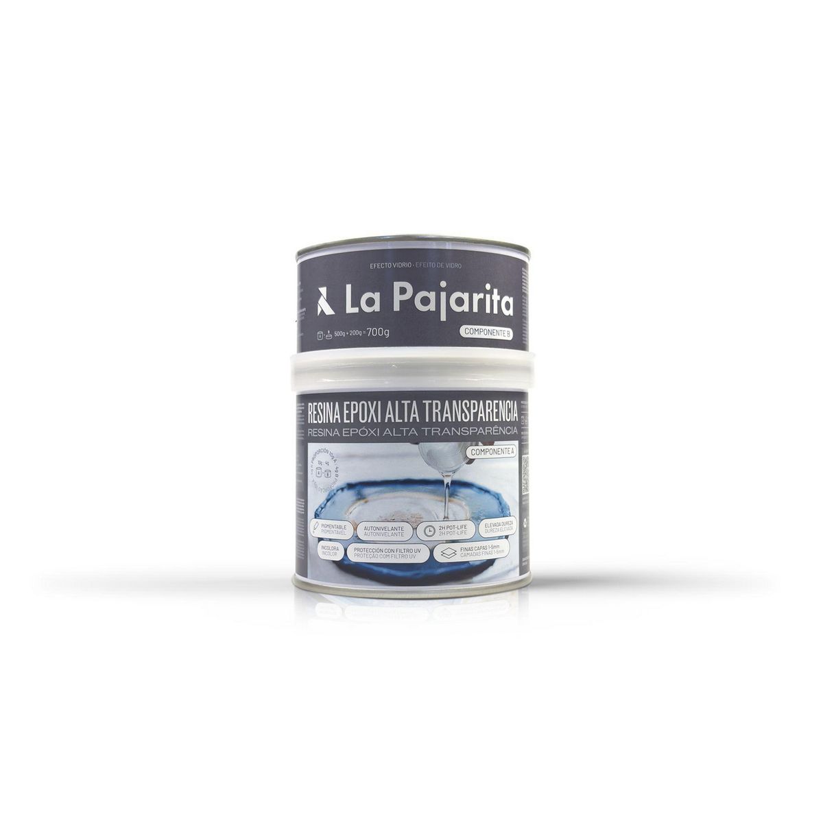 LA PAJARITA - Kit Resina Epoxi Encapsulados Incoloro INCOLORO 0.7 kg