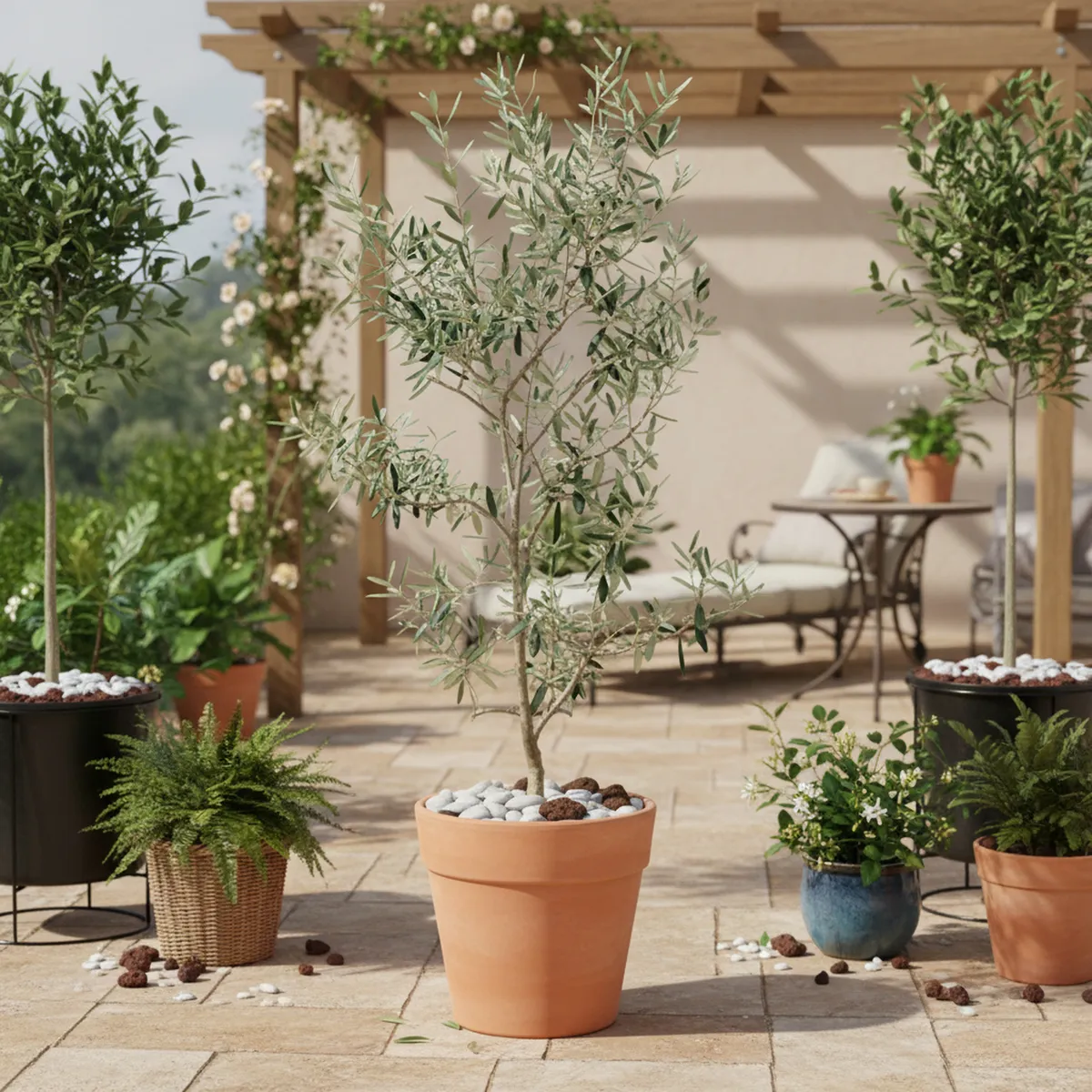 FLORES DE MI TIERRA - Árbol Olivo Natural 120 cm