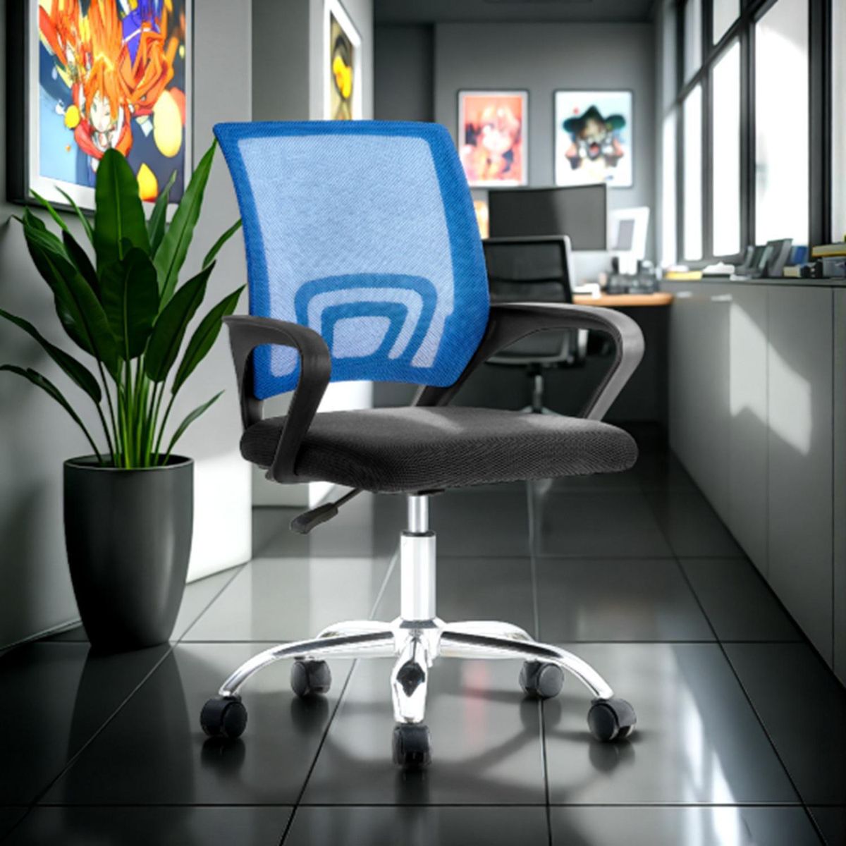 ARTHOME - Silla Escritorio Ejecutiva Nueva York Azul