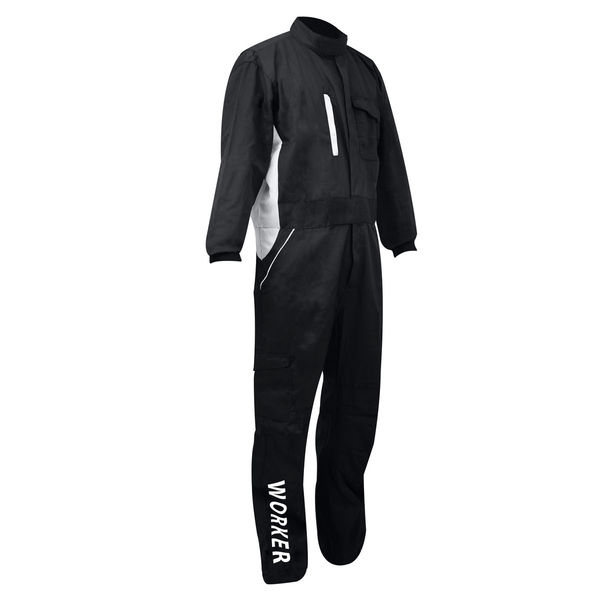 BAUKER - Overol Indianapolis negro/blanco talla L