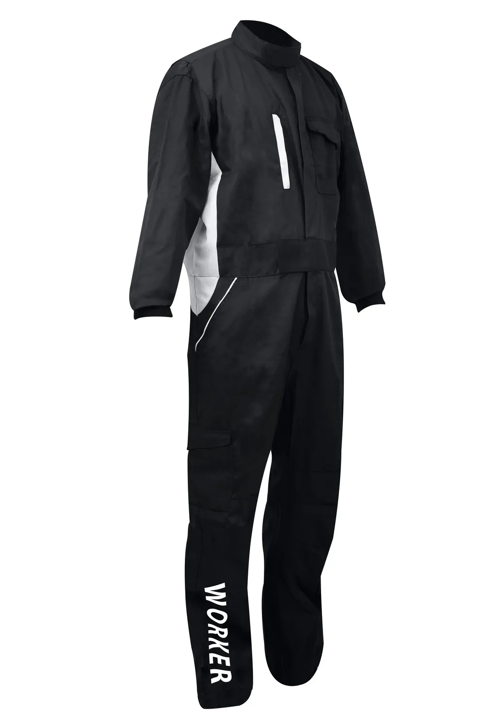 BAUKER - Overol Indianapolis negro/blanco talla XL