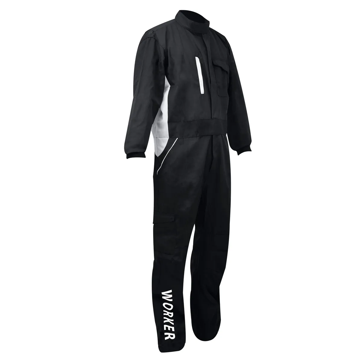 BAUKER - Overol Indianapolis negro/blanco talla XL