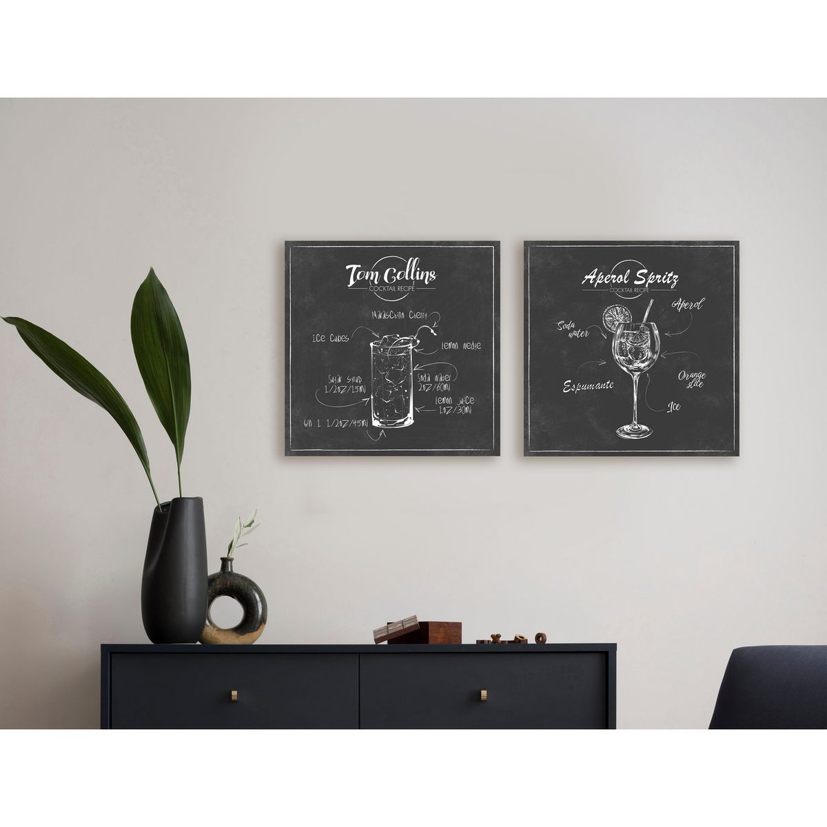 RONDA - Set 2 Canvas Coctel 30x30 cm