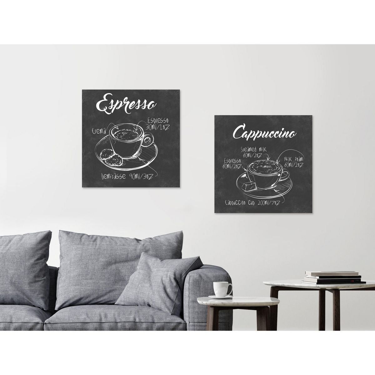 RONDA - Set 2 Canvas Coffe 30x30 cm