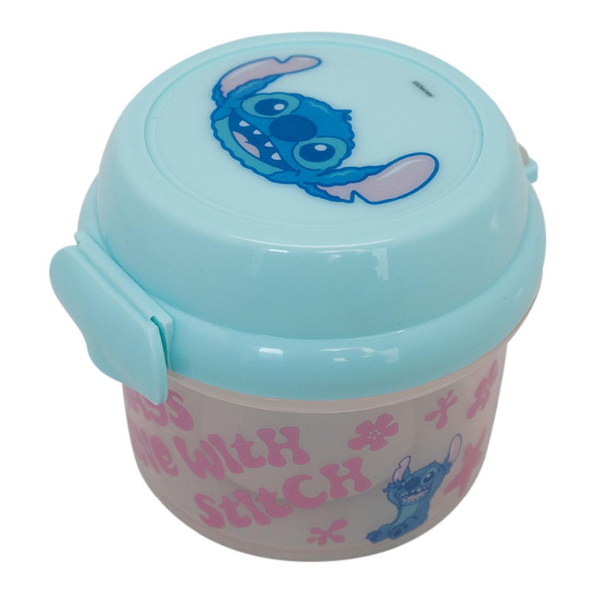 DISNEY - Porta Snack Disney Stitch 280 ml Infantil Celeste