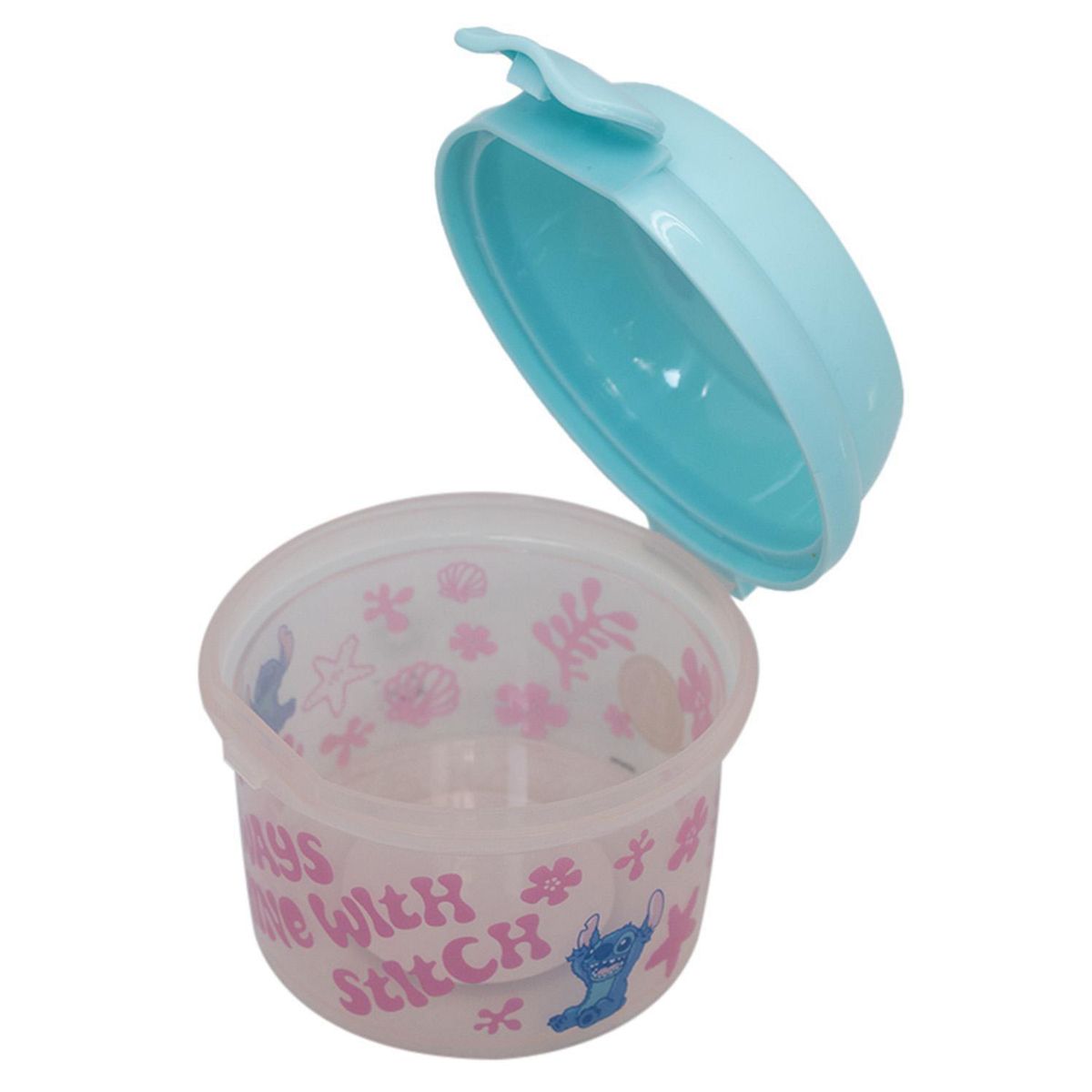 DISNEY - Porta Snack Disney Stitch 280 ml Infantil Celeste