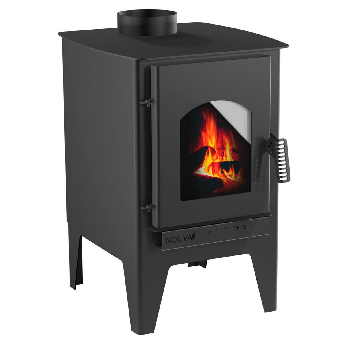 NOUVA - Estufa Leña Alta Eficiencia LT-600 Negro