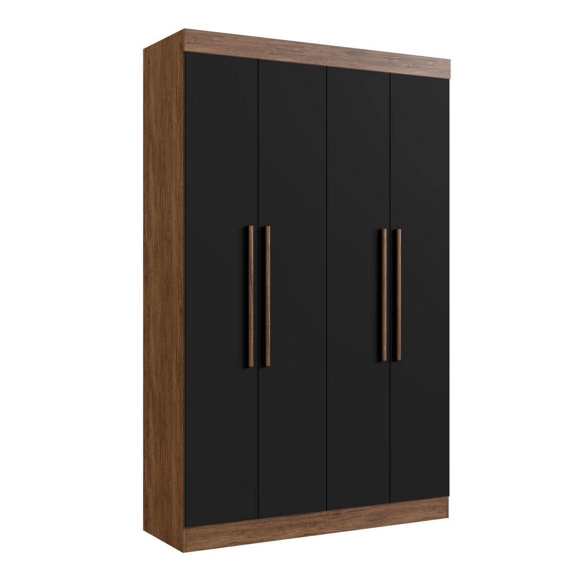 EXIT - Closet 4 Puerta(s) 2 Cajón(es) 6 Repisa(s) 136x217x47 cm Castaño / negro