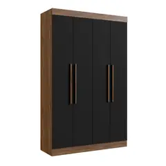EXIT - Closet 4 Puerta(s) 2 Cajón(es) 6 Repisa(s) 136x217x47 cm Castaño / negro
