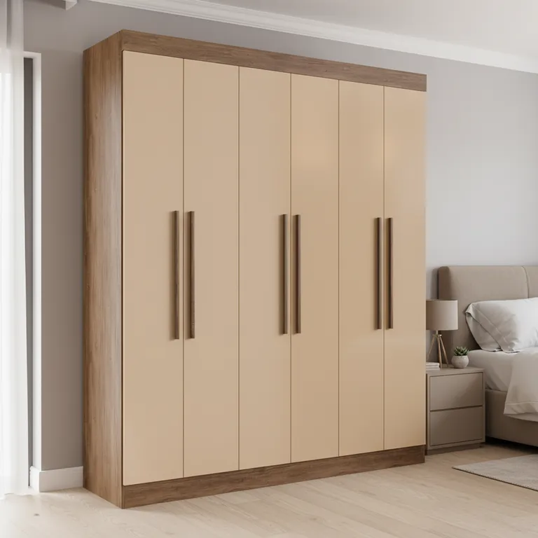 Closet 6 Puerta(s) 2 Cajón(es) 5 Repisa(s) 180x217x47 cm Multicolor