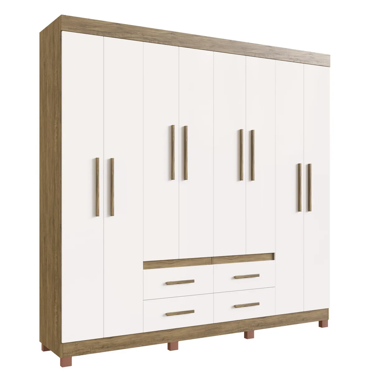 EXIT - Closet 8 Puerta(s) 4 Cajón(es) 9 Repisa(s) 206x200x45 cm Castaño / beige